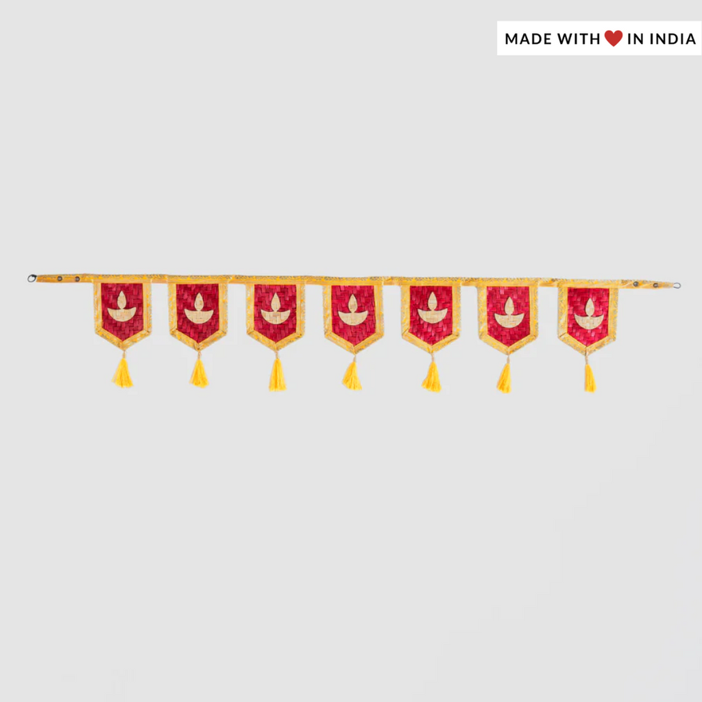 Diya Bamboo Toran / Bhandanwar for Diwali and other Festive Occasions