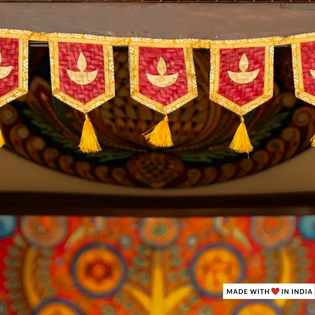 Diya Bamboo Toran / Bhandanwar for Diwali and other Festive Occasions