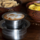 Stainless Steel Indian Filter Coffee Davarah & Tumbler Set