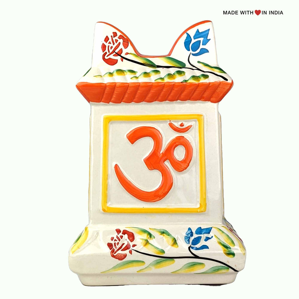 Ceramic Tulsi Planter Large 12.5 inch with Tulsi Seeds - Vine Design