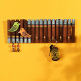 2 Little Birdies on the Fence Key Holder