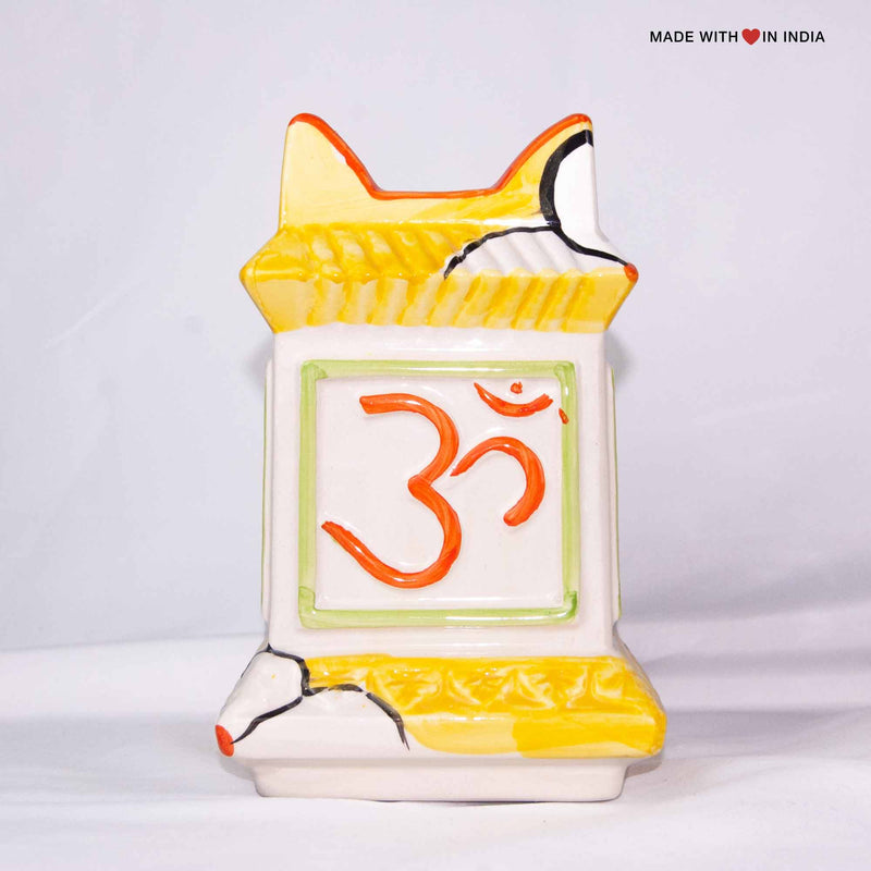 Ceramic Tulsi Planter 7.5 inch with Tulsi Seeds - Petal Design