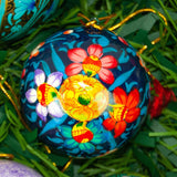 Christmas Tree Bauble Ornament - Hand-Painted Paper - Assorted - Made with Love in India