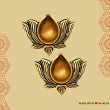 Lotus Shaped Brass Diya - Diwali Bestseller