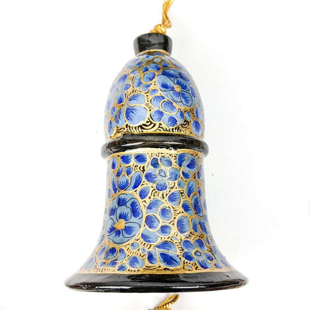 Christmas Tree Bell Ornaments - Hand-Painted Paper Mache - Assorted - Made with Love in India