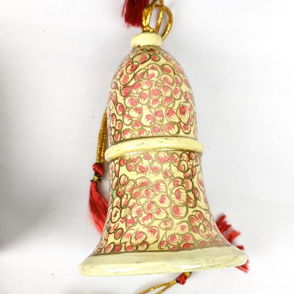 Christmas Tree Bell Ornaments - Hand-Painted Paper Mache - Assorted - Made with Love in India
