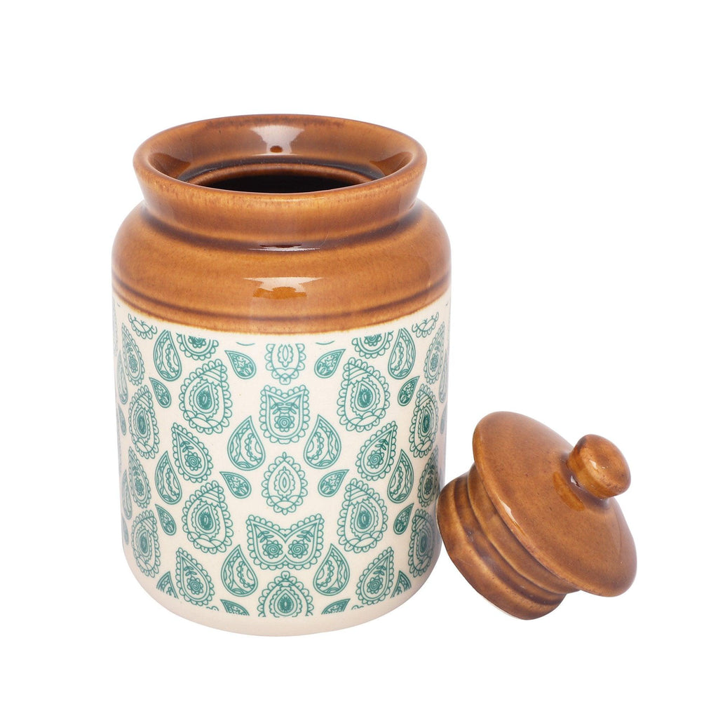 Porcelain Bharni Set with Traditional paisley print — Set of 2 - Made with Love in India