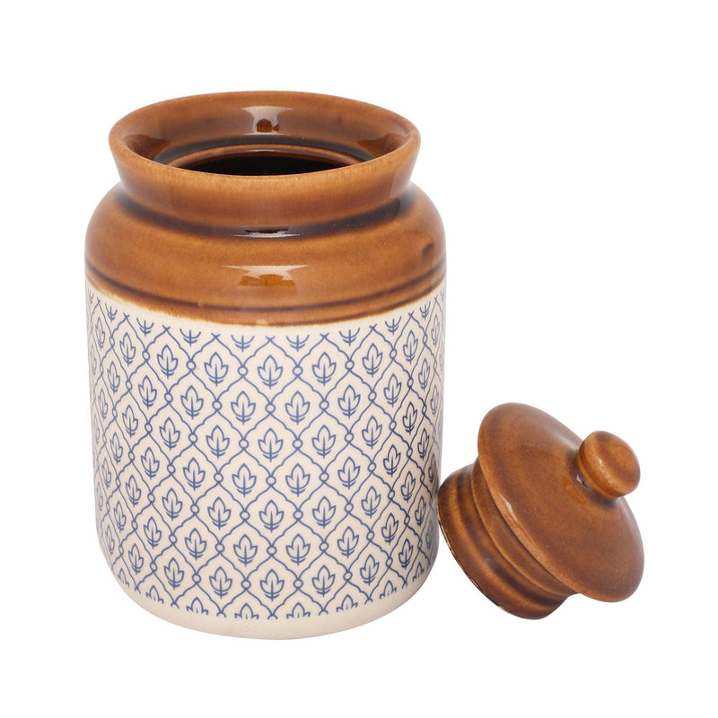 Porcelain Bharni /Jar Set with Indian Motifs — Set of 4 - Made with Love in India
