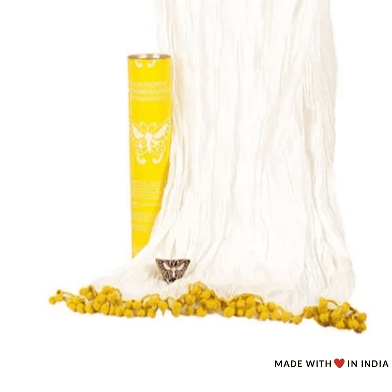 Butterfly Hand Block Print Dupatta Kit - Educational Arts & Crafts for Kids Activity Kit - Made with Love in India