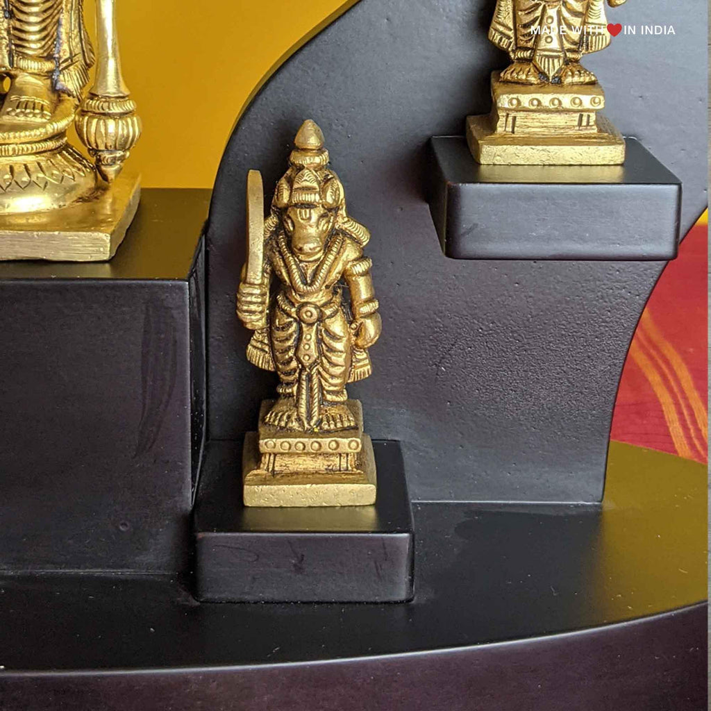 Dashavatar - Ten Incarnations of Vishnu - Set of Brass Statues on Wooden Base - Made with Love in India
