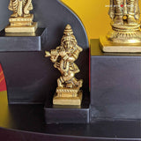 Dashavatar - Ten Incarnations of Vishnu - Set of Brass Statues on Wooden Base - Made with Love in India