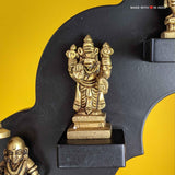 Dashavatar - Ten Incarnations of Vishnu - Set of Brass Statues on Wooden Base - Made with Love in India