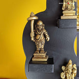 Dashavatar - Ten Incarnations of Vishnu - Set of Brass Statues on Wooden Base - Made with Love in India
