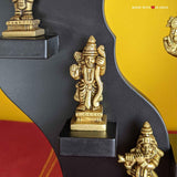 Dashavatar - Ten Incarnations of Vishnu - Set of Brass Statues on Wooden Base - Made with Love in India