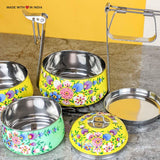 Gulistan Hand-Painted Stainless Steel Tiffin Lunch Box - Made with Love in India