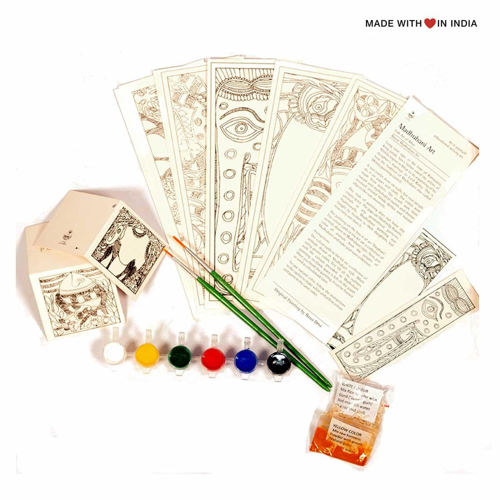 Madhubani Art - Educational Arts & Crafts for Kids Activity Kit - Made with Love in India