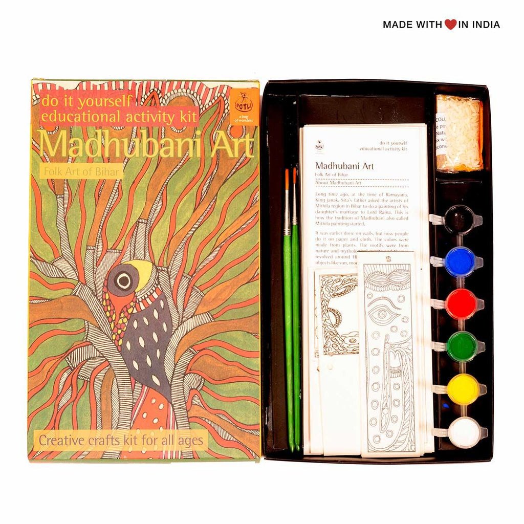 Madhubani Art - Educational Arts & Crafts for Kids Activity Kit - Made with Love in India