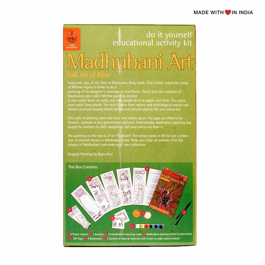 Madhubani Art - Educational Arts & Crafts for Kids Activity Kit - Made with Love in India