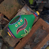 Terracotta Diya/Tealight Lantern -Green Conch