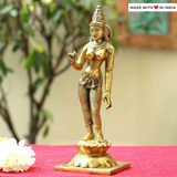 Goddess Parvati in Tribhanga Pose - Brass Statue