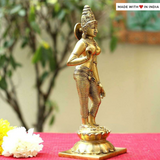 Goddess Parvati in Tribhanga Pose - Brass Statue