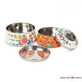 Nanhi - 2-Tier Hand-Painted Stainless Steel Tiffin Lunch Box