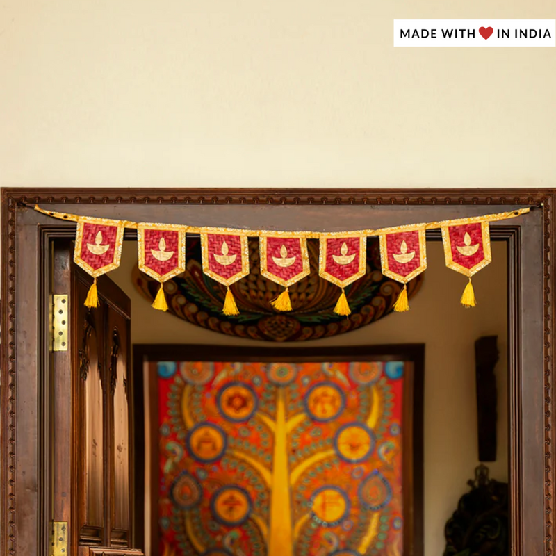 Diya Bamboo Toran / Bhandanwar for Diwali and other Festive Occasions