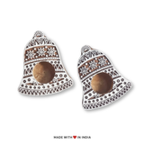 Handcrafted Christmas Bell Themed Wooden Printing Block Tea Light Holder