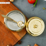 Hand-hammered Brass Ghee Pot with tin lining