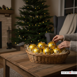 Hand-painted Kashmiri Honeybee Christmas Bauble | Sustainable Artisan Ornament | Eco-Friendly Festive Decor