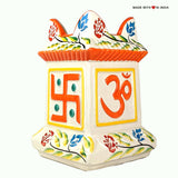 Ceramic Tulsi Planter Large 12.5 inch with Tulsi Seeds - Vine Design