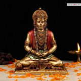 Lord Hanuman sitting in meditative pose