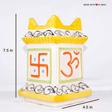 Ceramic Tulsi Planter 7.5 inch with Tulsi Seeds - Black & Yellow