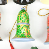Christmas Tree Bell Ornaments - Hand-Painted Paper Mache - Assorted - Made with Love in India
