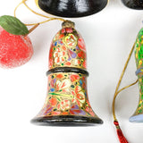 Christmas Tree Bell Ornaments - Hand-Painted Paper Mache - Assorted - Made with Love in India