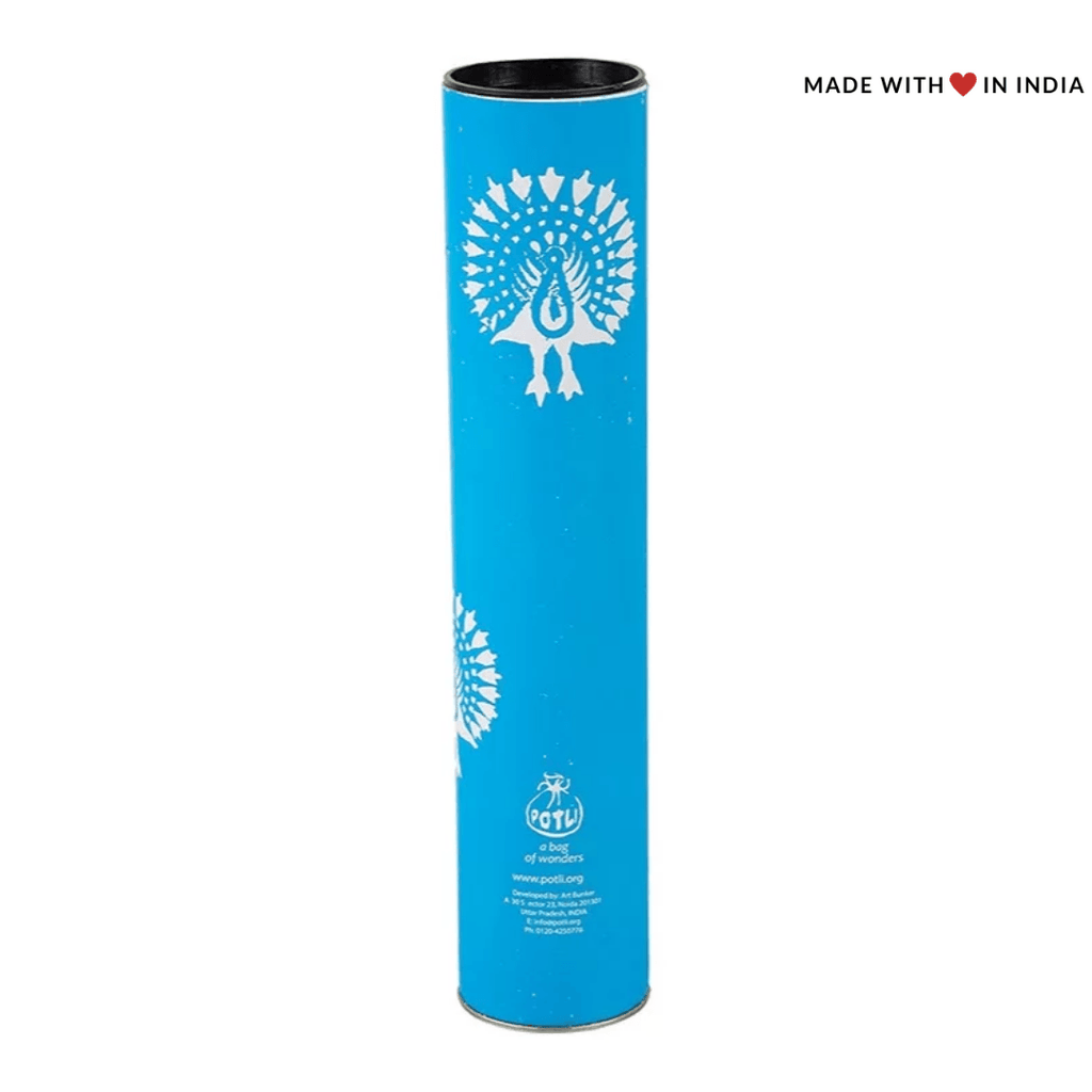 Peacock Hand Block Print Dupatta Kit - Educational Arts & Crafts for Kids Activity Kit - Made with Love in India