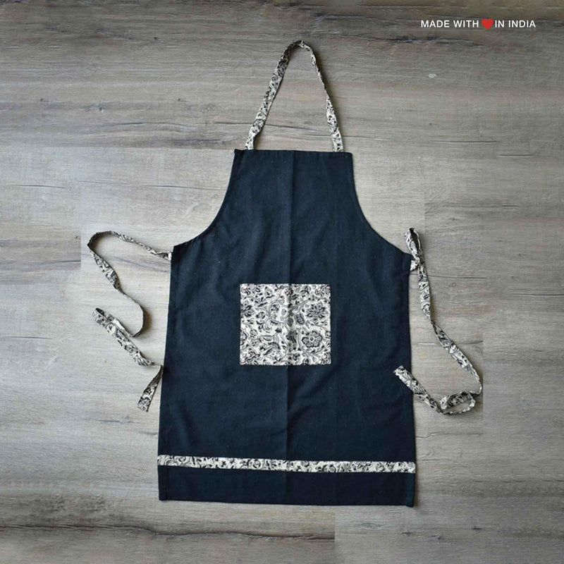 Kalamkari Apron Set - Navy - Made with Love in India