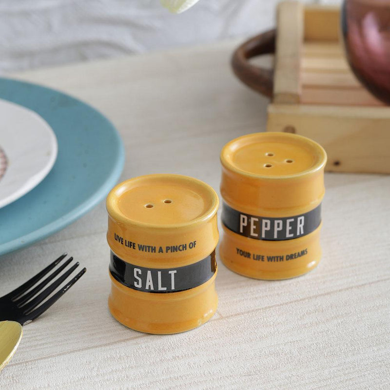 Barrel Salt and Pepper Shaker Set - Made with Love in India