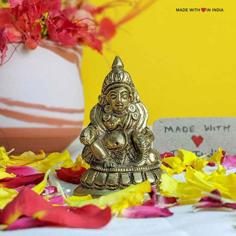 Lord Kuber - Brass Idol - 2 inches - Made with Love in India