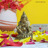 Lord Kuber - Brass Idol - 2 inches - Made with Love in India
