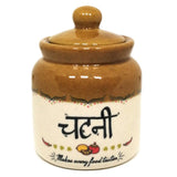 Chutney Jar - Traditional Indian Bharni Style Ceramic Chutney Jars - Made with Love in India