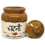 Chutney Jar - Traditional Indian Bharni Style Ceramic Chutney Jars - Made with Love in India
