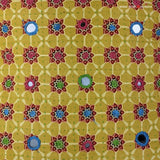 Chaklani - Ajrakh Embroidered Mirror-work Cushion Cover