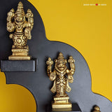 Dashavatar - Ten Incarnations of Vishnu - Set of Brass Statues on Wooden Base - Made with Love in India