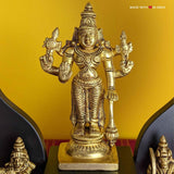 Dashavatar - Ten Incarnations of Vishnu - Set of Brass Statues on Wooden Base - Made with Love in India