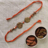 Handmade Dhokra Art Rakhi, Rakhri - Chakra - Made with Love in India