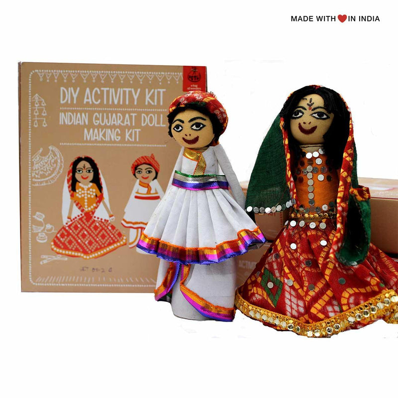 Gujarati Doll Making Kit - Educational Arts & Crafts for Kids Activity Kit - Made with Love in India