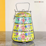 Gulistan Hand-Painted Stainless Steel Tiffin Lunch Box