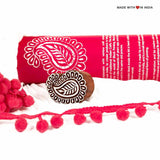 Paisley Hand Block Print Dupatta Kit - Educational Arts & Crafts for Kids Activity Kit - Made with Love in India