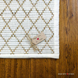 Hiraka — BHU YOGA Natural Sambu Straw Yoga Mat handwoven in Diamond Pattern with Rubberised Backing - Made with Love in India